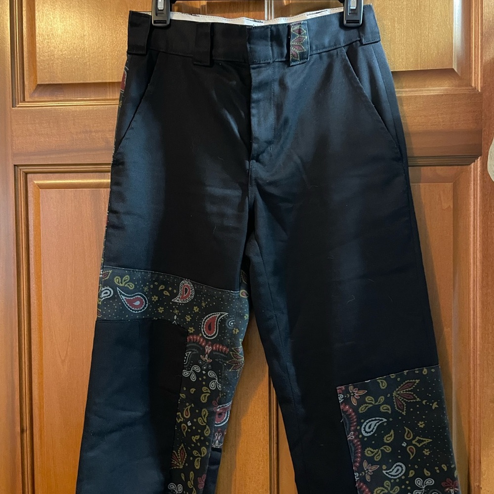 Black Dickies with Patchwork Detail